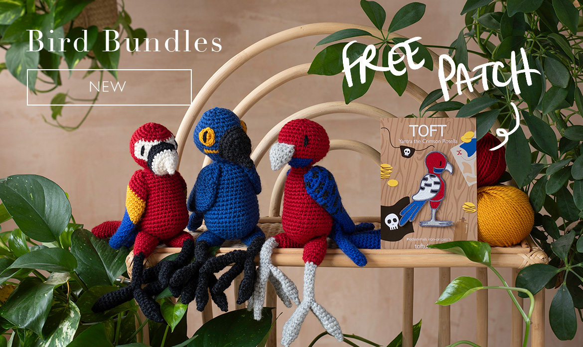 Bird bundle crochet patterns tropical trio free patch